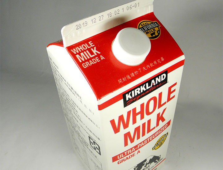 carton of costco whole milk