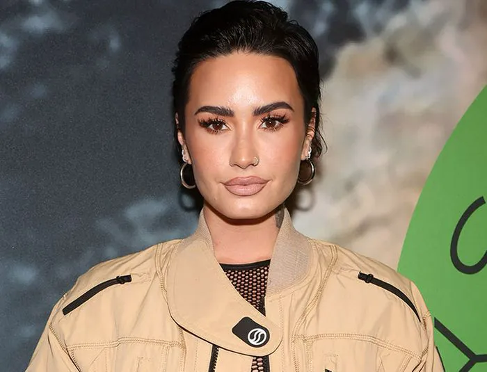 Demi Lovato attends the Stella McCartney x Adidas party at Henson Recording Studio in LA