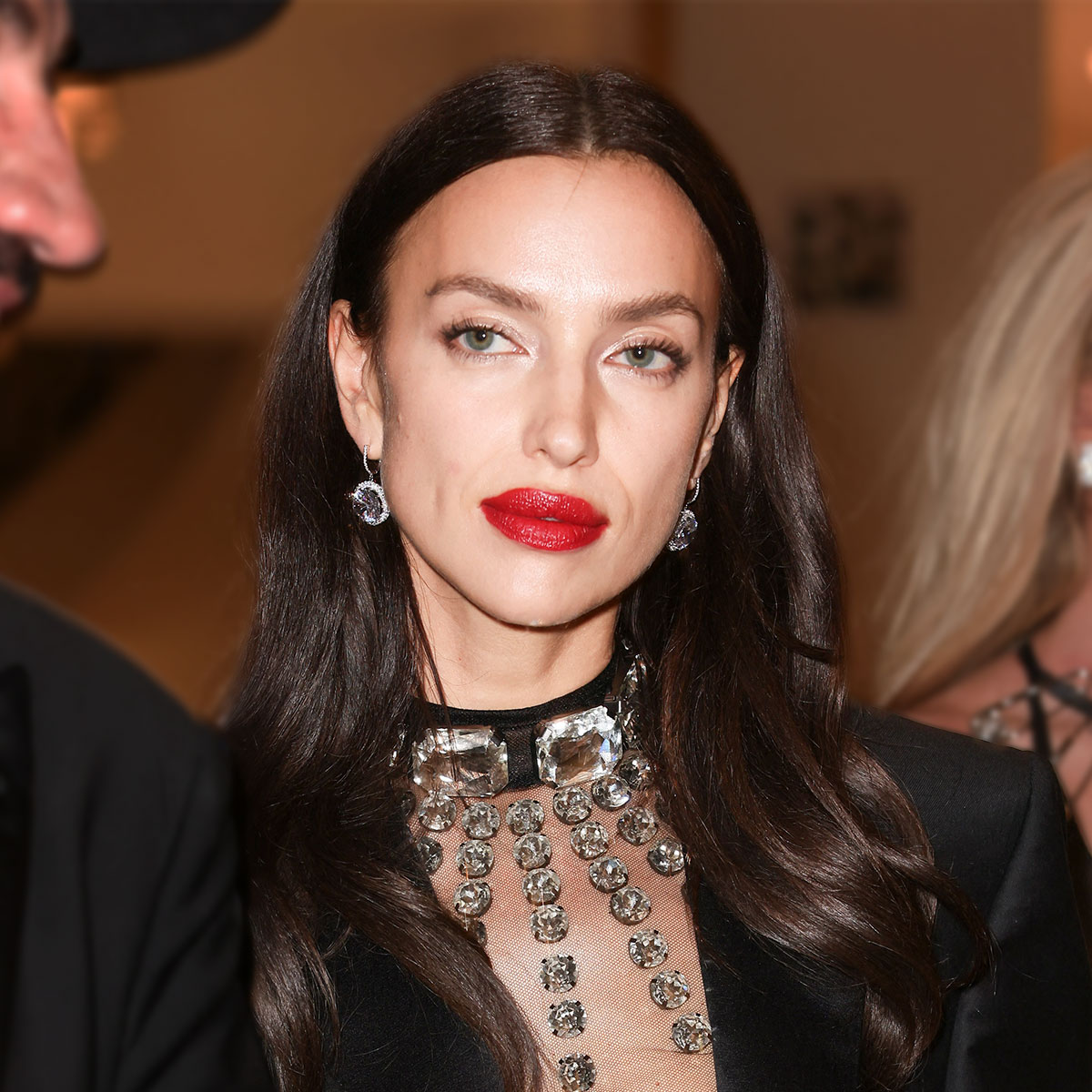 Irina Shayk takes the lingerie trend to a new extreme in completely  see-through dress