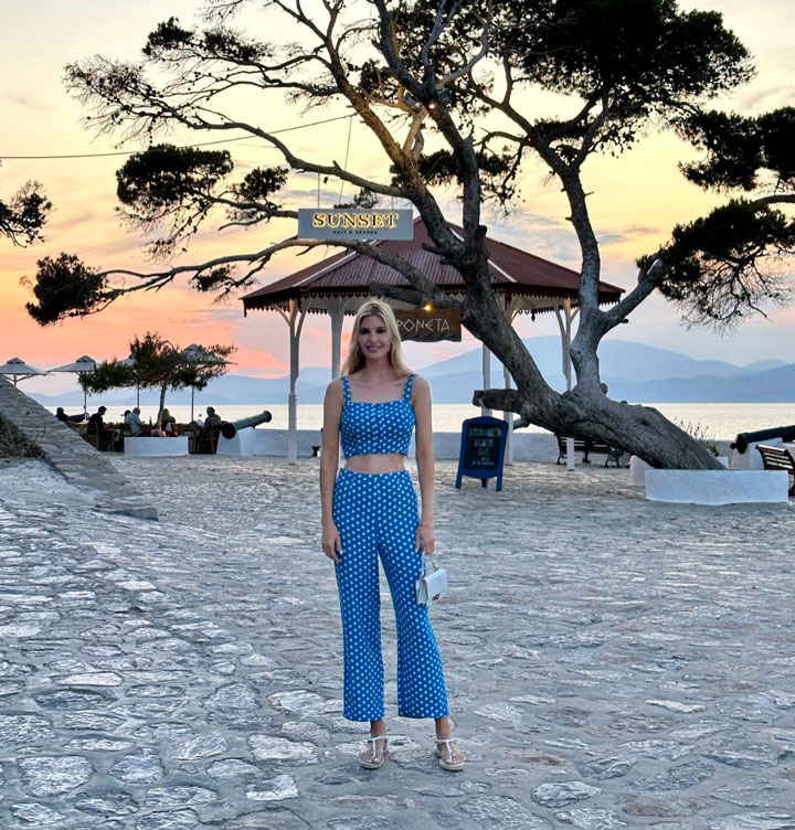 Ivanka Trump polka dot outfit Greece vacation
