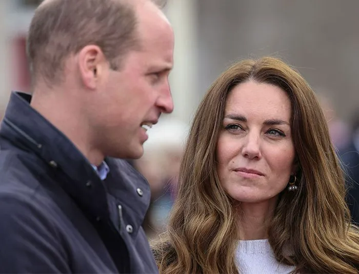 Kate Middleton staring at Prince William