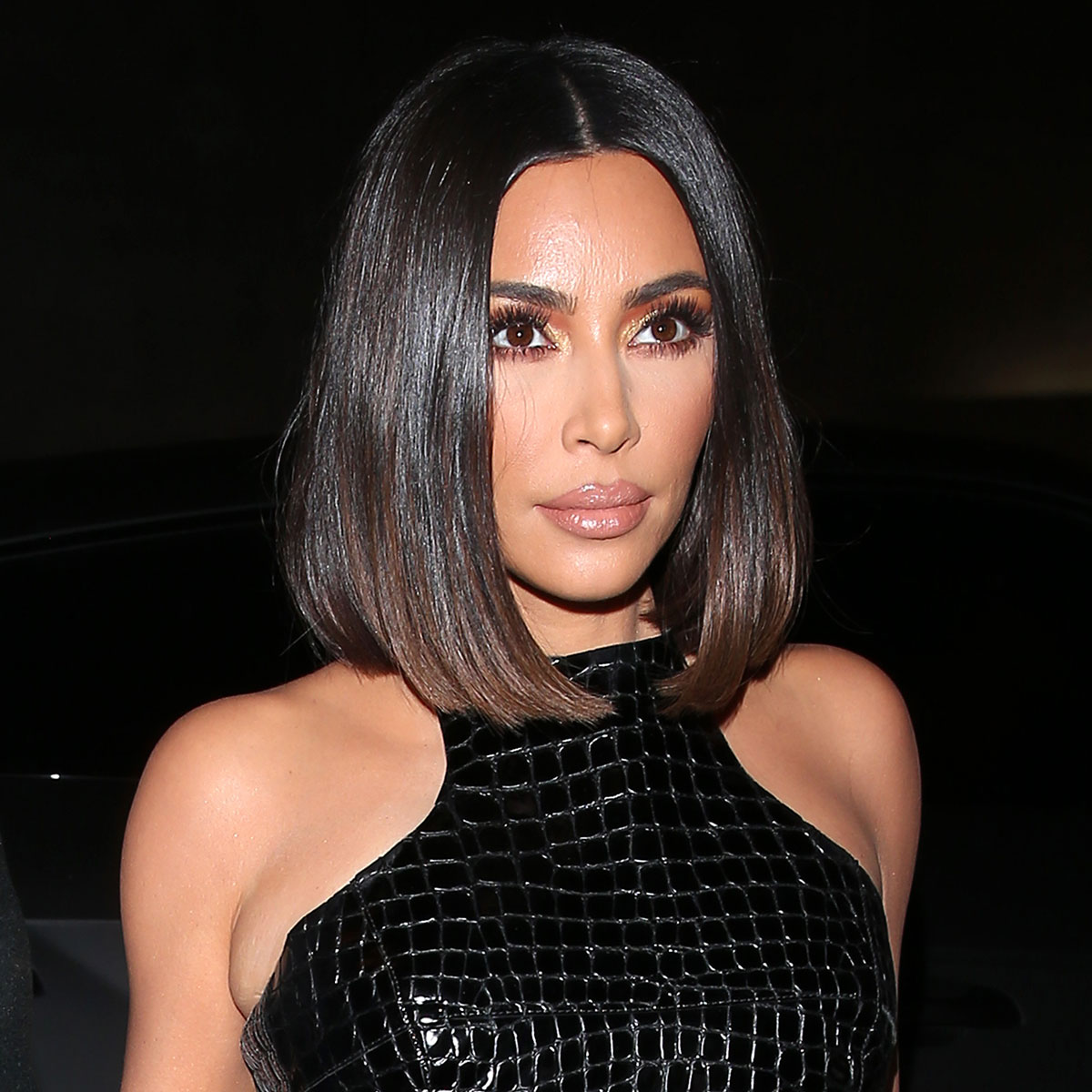 Kim Kardashian Is A Total Bombshell In A Slinky Black Cut-Out Dress ...
