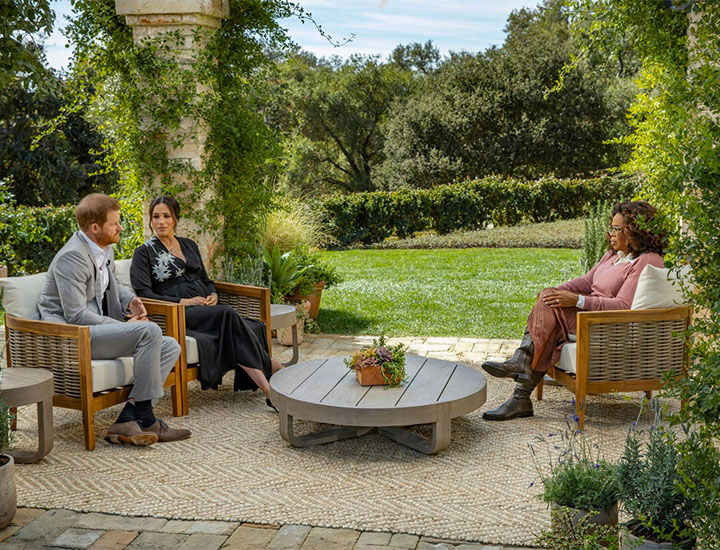 Meghan Markle and Prince Harry on interview with Oprah