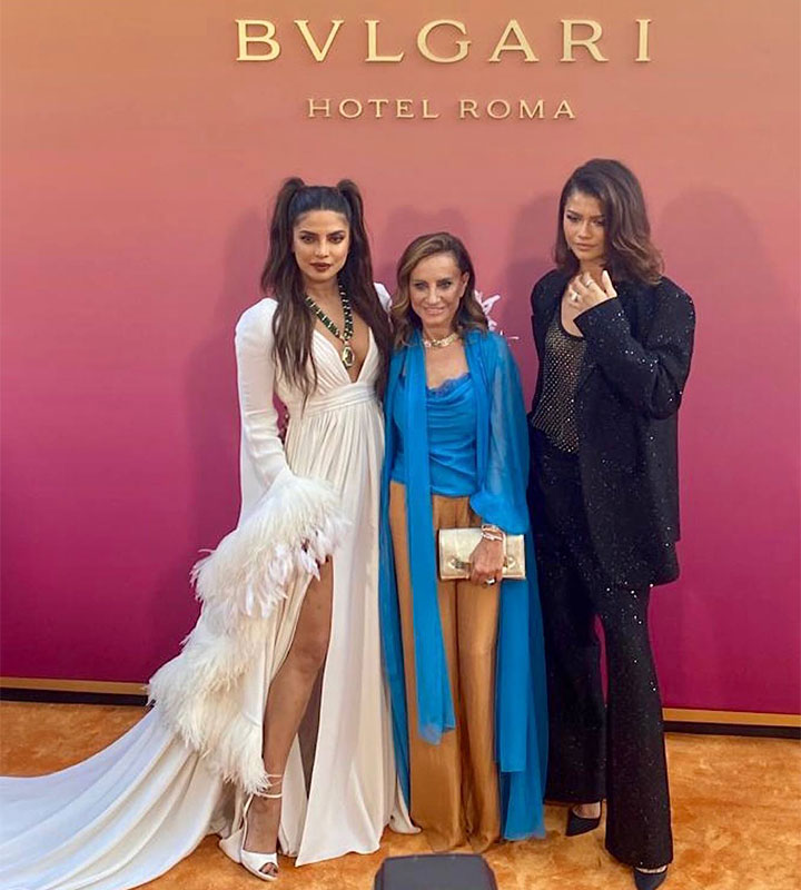 Priyanka Chopra Zendaya Bulgari Hotel Roma opening