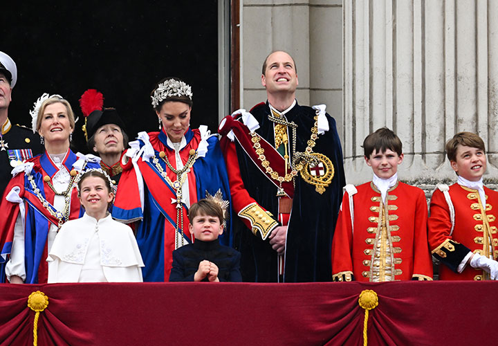 The working royals at the coronation of King Charles III