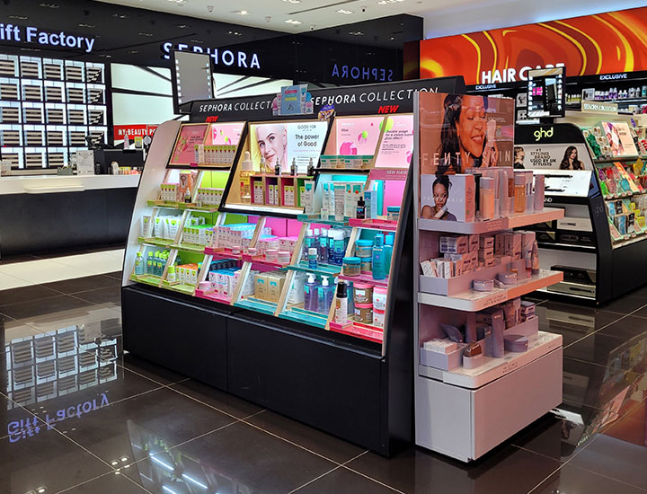 Sephora store interior displays