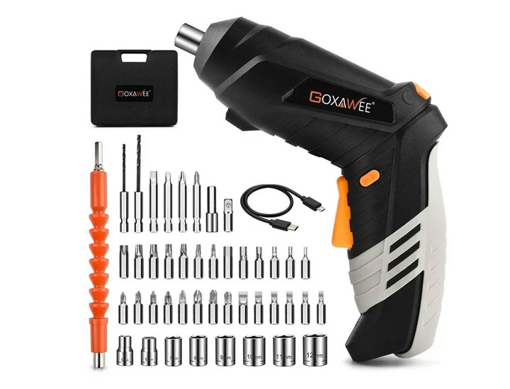 Walmart Goxawee Cordless Electric Screwdriver With Pivoting Handle