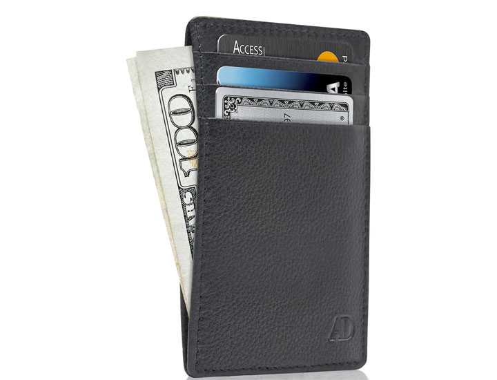 Walmart Slim Minimalist For Unisex Genuine Leather Credit Card Holder Front Pocket
