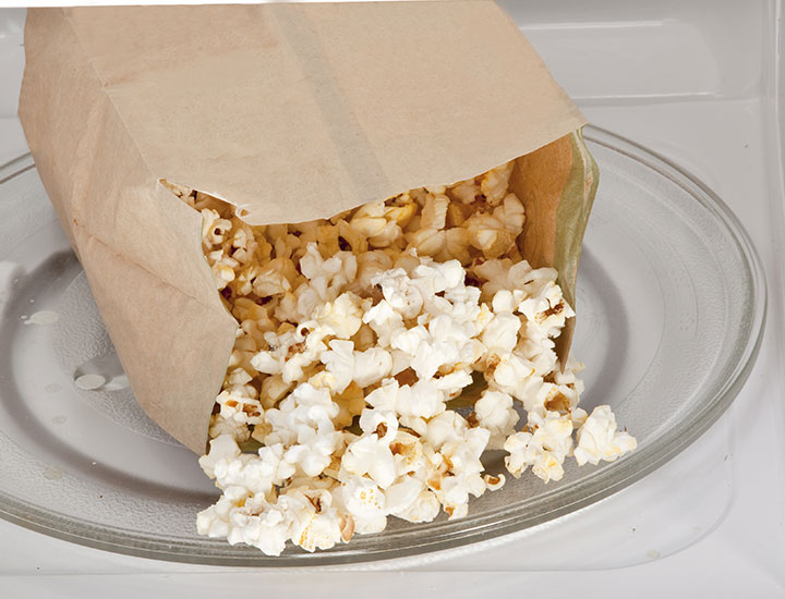 microwaved popcorn