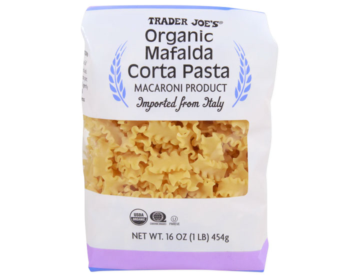 organic mafalda corta pasta