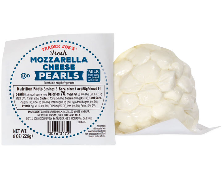 trader joes mozzarella cheese pearls