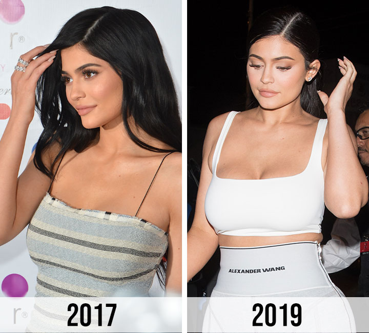 Kylie Jenner 2017 and 2019