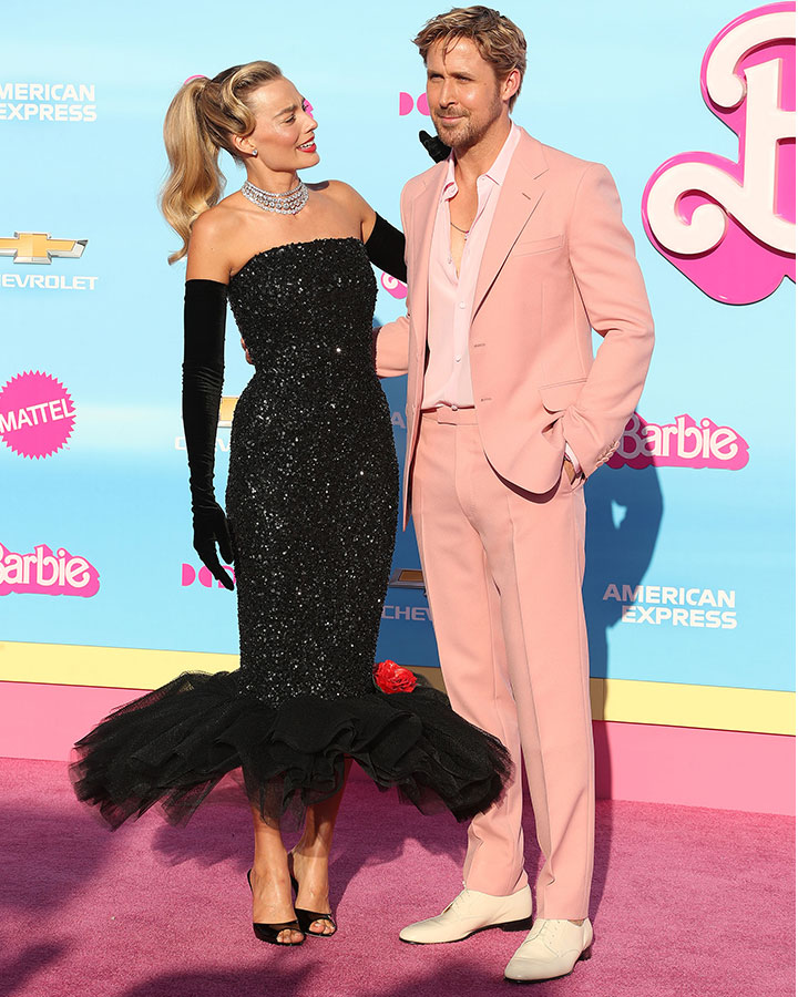 margot robbie and ryan gosling at the Barbie world premiere