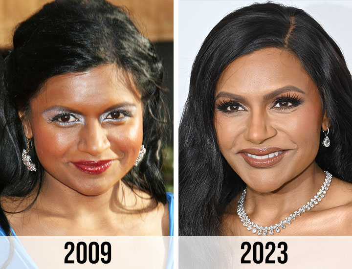Mindy Kaling transformation 2009 to 2023