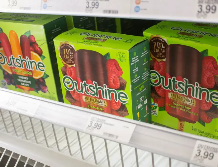 outshine fruit bars on shelf