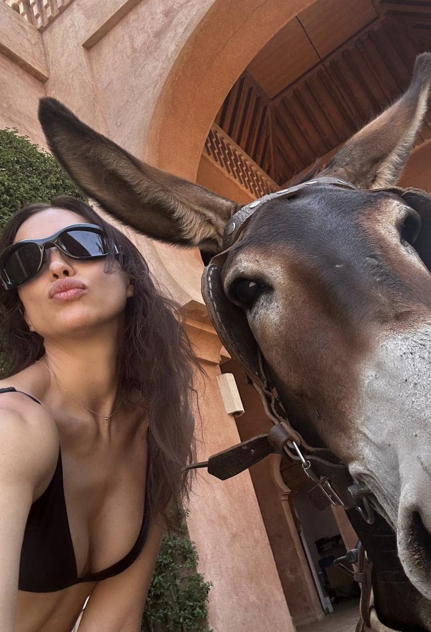 Irina Shayk Selfie With Horse