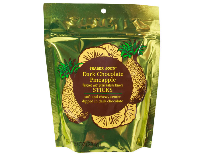trader joe's dark chocolate pineapple sticks