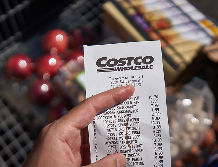 Costco receipt