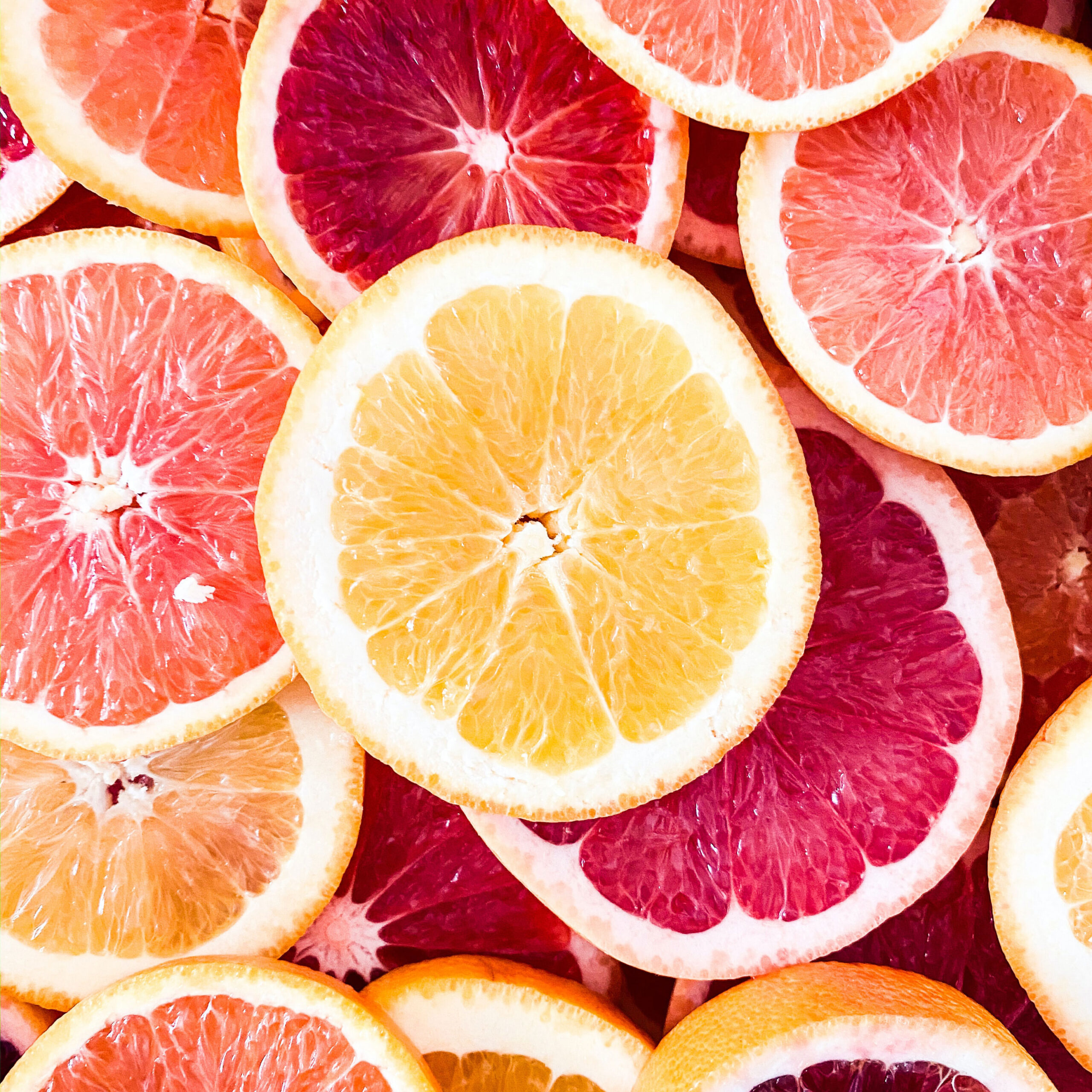 slices of grapefruit