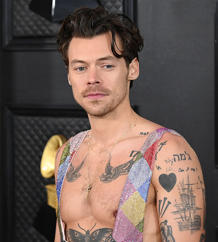 Harry Styles tattoos 65th Annual Grammy Awards