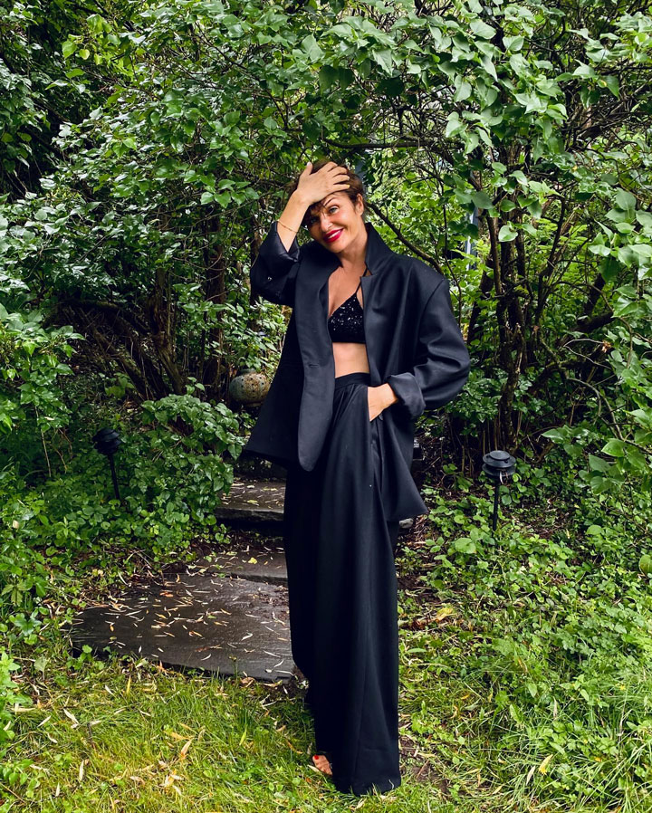 Helena Christensen garden photo Instagram