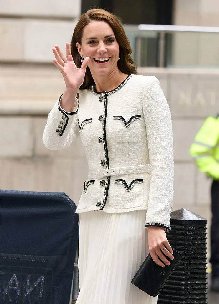 Kate Middleton white Self-Portrait outfit National Portrait Gallery grand reopening