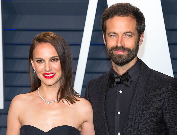 Natalie Portman and Benjamin Millepied at the 2019 Vanity Fair Oscars Party
