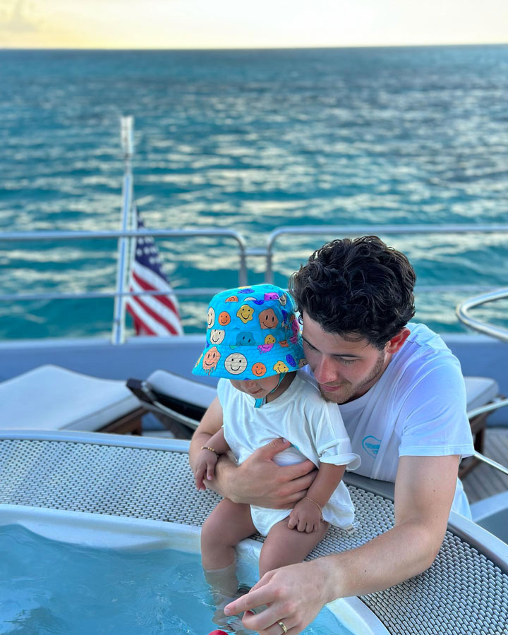 Nick Jonas baby Malti Instagram picture