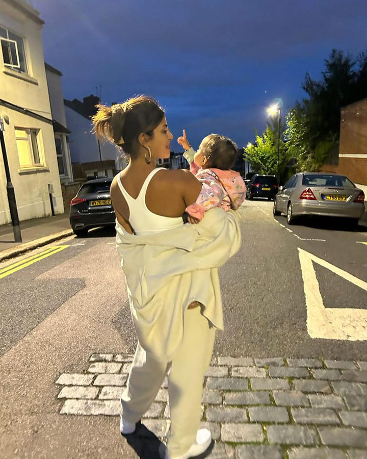 Priyanka Chopra holding baby Malti moon Instagram