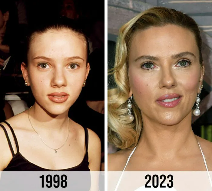 Scarlett Johansson Pictures From 1998 Are Compared With Pictures Fr 