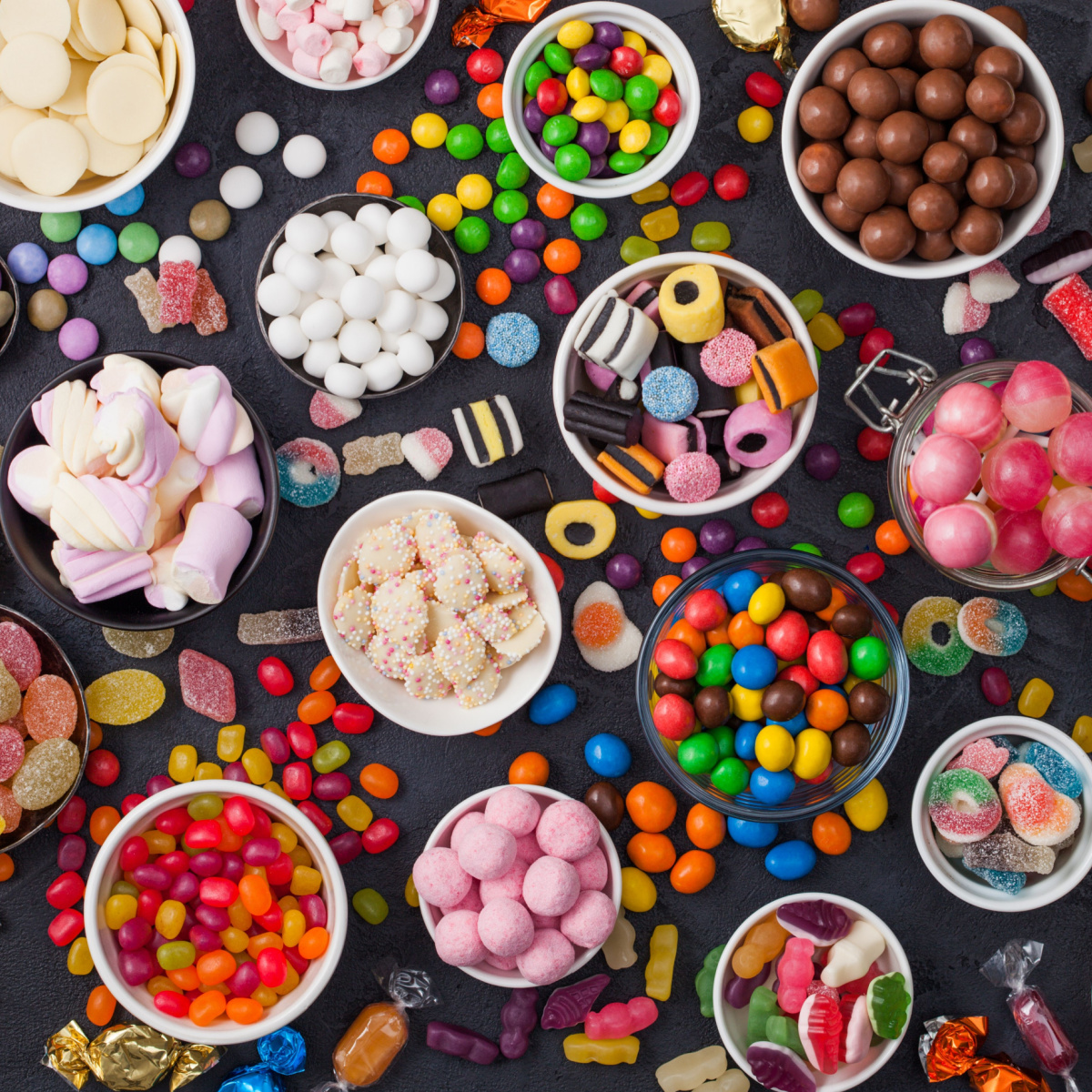 various candies
