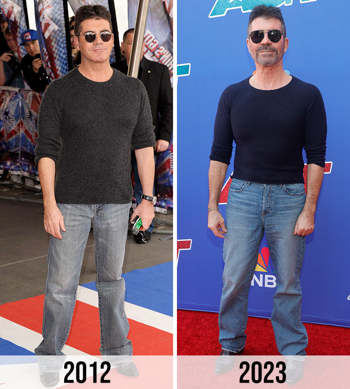 Simon Cowell body transformation 2012 to 2023