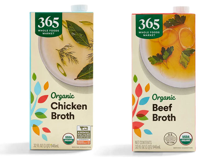 265 by whole foods organic beef and chicken broth