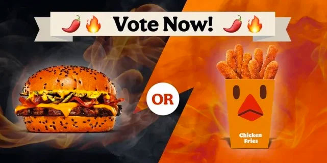Burger King Ghost Pepper Whopper vs. Ghost Pepper Chicken Fries voting