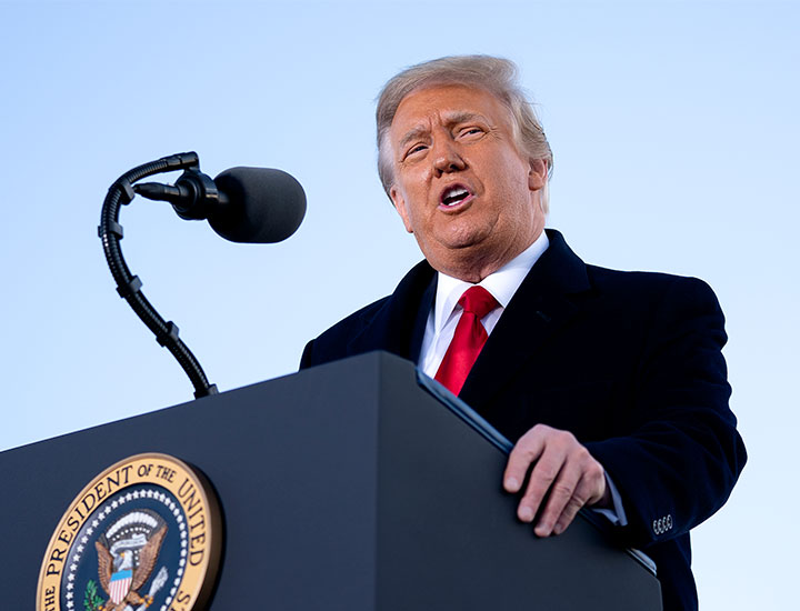 Donald Trump farewell ceremony Joint Base Andrews Maryland