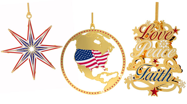 Melania Trump 'A Red, White and Blue Christmas' ornament line at USA Memorabilia