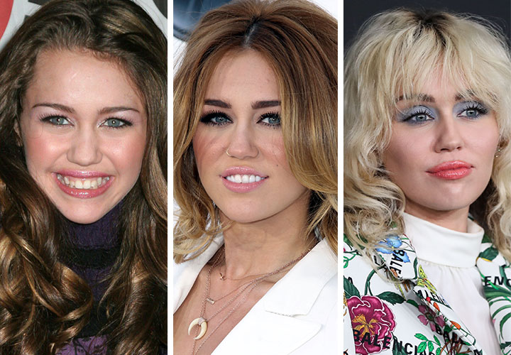 Miley Cyrus through the years