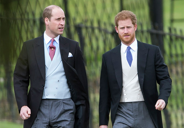 Prince Harry and Prince William at Pippa Middleton's 2017 wedding