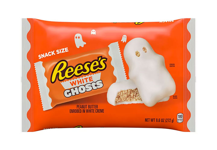Reese's White Creme Peanut Butter Halloween Ghosts Snack Size Bag