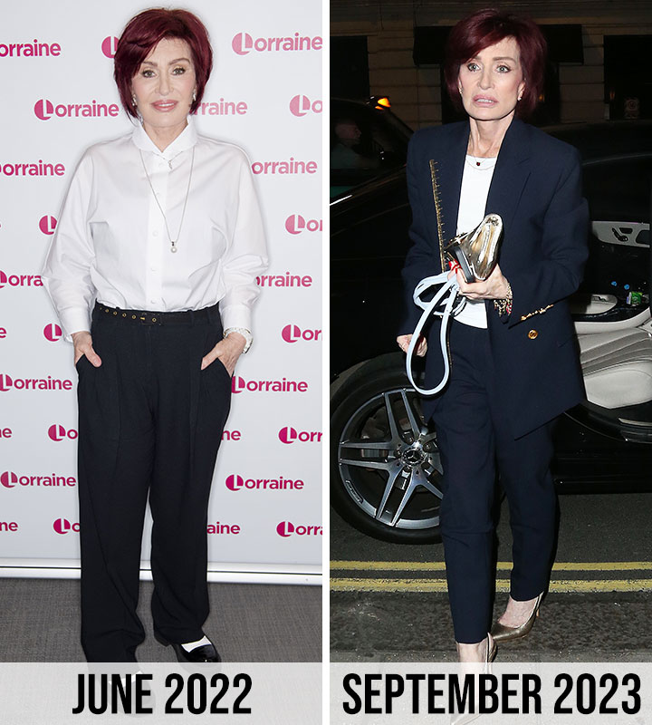 Sharon Osboure weight loss 2022 vs 2023