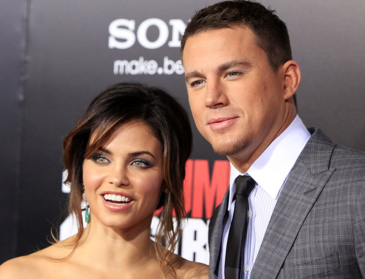 Jenna Dewan and Channing Tatum at the premiere of '21 Jump Street' in 2012