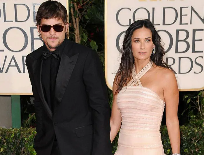 Ashton Kutcher Demi Moore Golden Globe Awards 2009