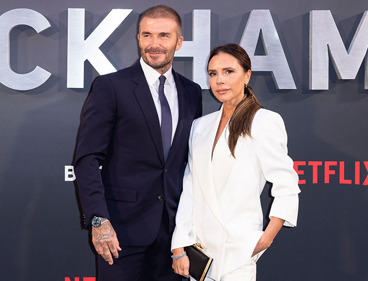 Victoria and David Beckham at Beckham Premiere