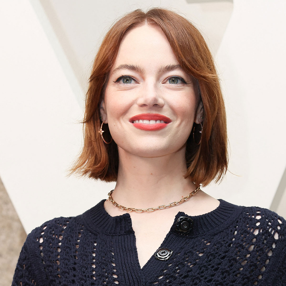 Emma Stone Shows Off Her Long Legs In A Trench Mini Dress And Sheer Tights  At NYC Film Festival - SHEfinds