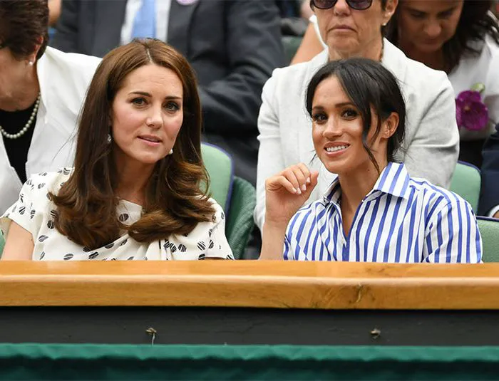 Kate Middleton and Meghan Markle at Wimbledon 2023 event.