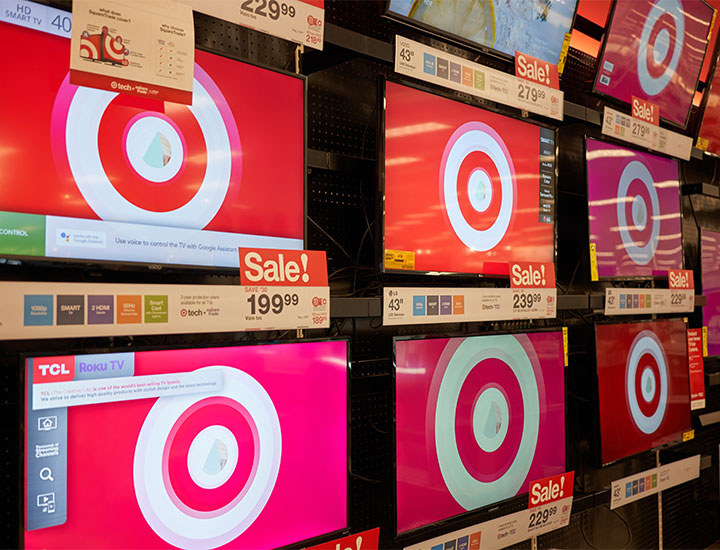 Target store TV display