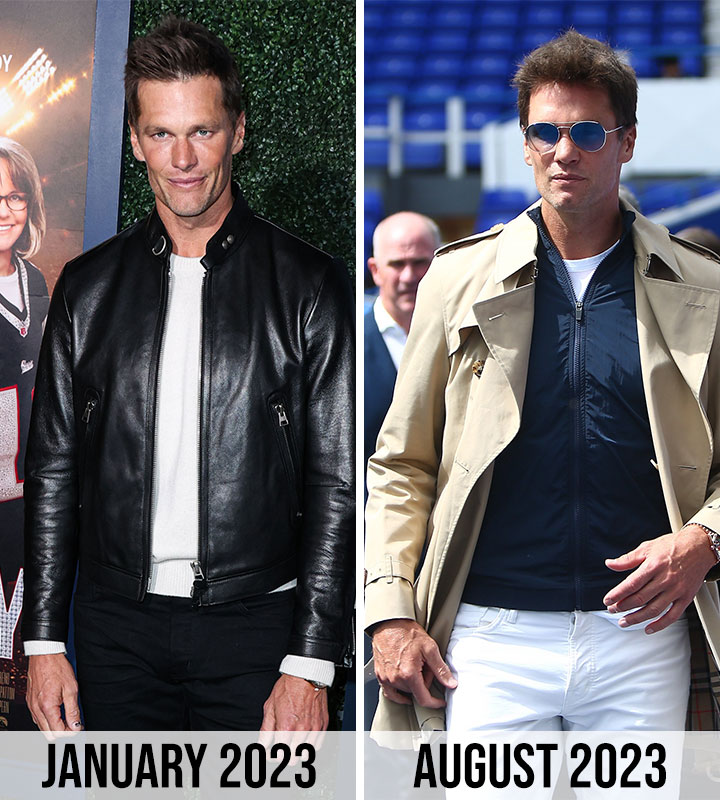 Tom Brady January 2023 vs August 2023