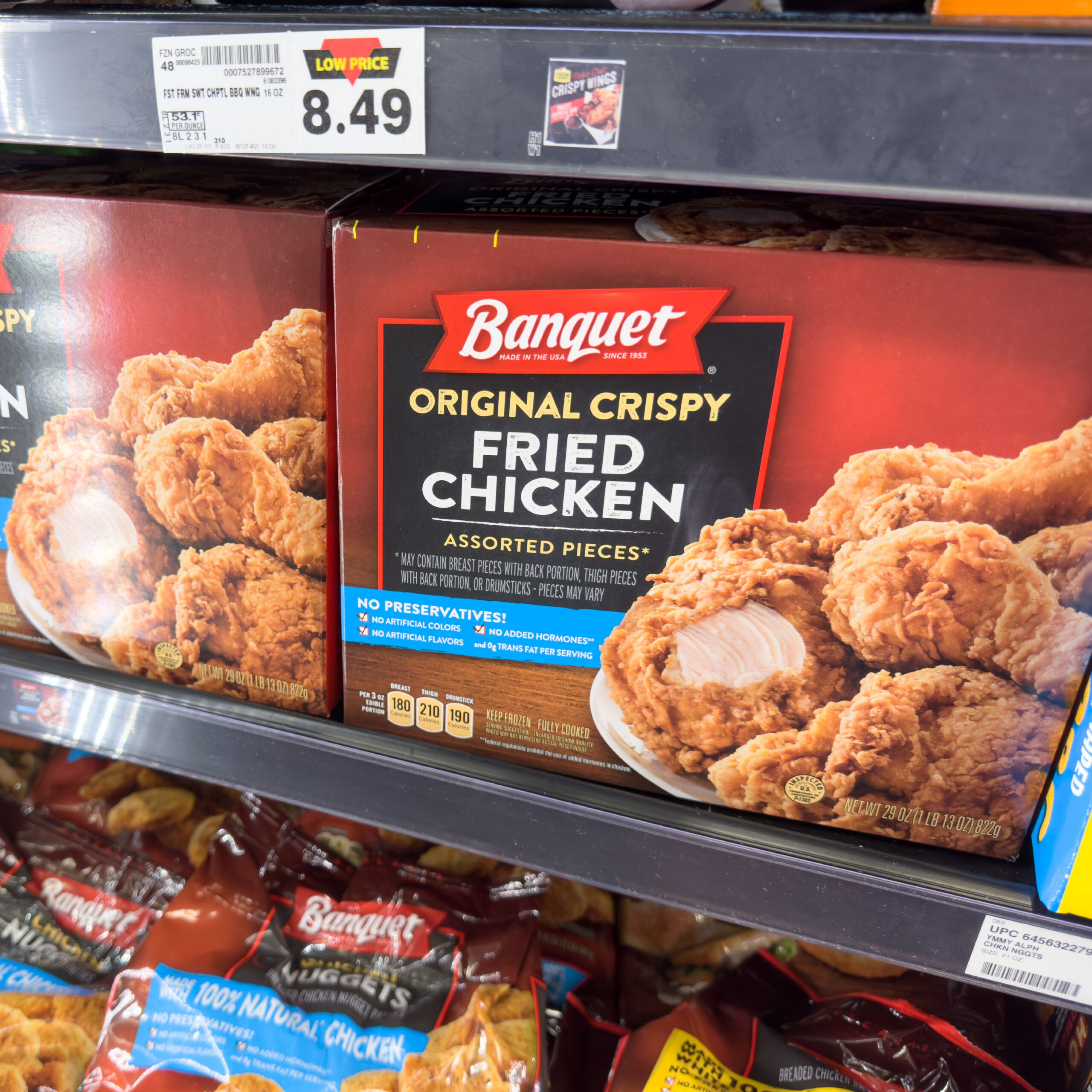 frozen fried chicken at store