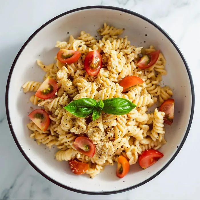creamy vegan tomato basil pasta