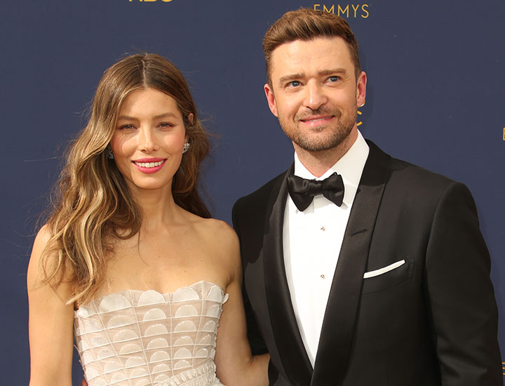 Justin Timberlake Jessica Biel 70th Emmy Awards
